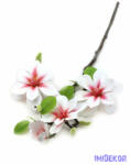 Magnolia ág 3+1v 56cm - Fehér-Cirmos