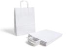 Szidibox Karton Sodrottfüles papírtáska, papírszatyor 26x35+12cm fehér 100db/csomag (SZID-02548)