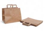 Szidibox Karton Papírtáska szalagfüles, papírszatyor 32x26+22cm barna 100db/csomag (SZID-02528)