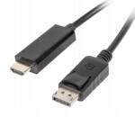 Lanberg Displayport Kábel -> Hdmi 3 Méter Csatlakoztassa A Számítógépet A Dp-hez A Hdmi Monitorhoz (CA-DPHD-11CC-0030-BK)