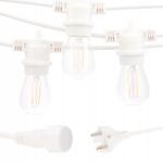 Ledigo Kerti fényfüzér 5m 10 lámpatest fehér terasz ablakra 230v esztétikus (LDG_05M_X10-BLK)