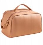  Dollcini, kozmetikai táska, Pu bőr utazó kozmetikai táska, világosbarna (5999133613223)