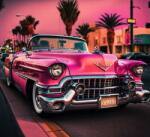 NORIMPEX - Puzzle Tablou Diamant: Cadillac în Los Angeles 30x40cm - 1 - 39 piese
