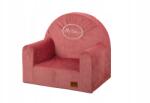Baby-Raj Gyerekülés-fotel-puff Háttámlával my baby velvet -vörös , málna (Baby-Raj Fotel)