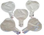Balloons4party Set 5 baloane folie inimioare argintiu 10 cm