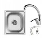 Kuchinox Süllyesztett Acél Mosogató Kicsi 33x38CM Szifon (SQB 010T)