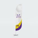  Steag Pana M 300 cm Personalizat - Promovare Outdoor si Indoor cu Baza + Colac Apa (STPM)