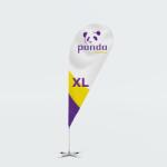  Steag Larcima XL 439 cm Personalizat - Promovare Outdoor si Indoor cu Baza + Colac Apa (STLXL)