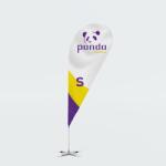  Steag Larcima S 200 cm Personalizat - Promovare Outdoor si Indoor cu Baza + Colac Apa (STLS)