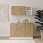 haaus Set Bucatarie Ara, Stejar Artisan/Alb, L 120 cm (928872)