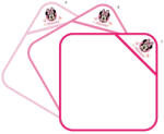 Global Licence Srl Disney Minnie egér kapucnis babatörölköző hímzett mintával - 70 x 70 cm - pink (MIN1634-B_pin)