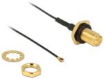Delock 12460 RP-SMA anya - MHF4 apa kábel 0.2m - Fekete (12460) (12460)