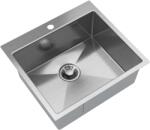 Gamma Gamma, 1 rekeszes rozsdamentes mosogató 550x500x210 mm, acél, GMA-S5550-CH (GMA-S5550-CH)