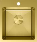 Mexen Solix, 1 medencés rozsdamentes mosogató 400 x 450 mm, szálcsiszolt arany, méhsejtminta, 6401401000-55HC (6401401000-55HC)