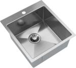 Gamma Gamma, 1 rekeszes rozsdamentes mosogató 450x500x210 mm, acél, GMA-S4550-CH (GMA-S4550-CH)