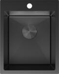 Mexen Solix, 1 rekeszes rozsdamentes mosogató 400 x 500 mm, fekete, 6406401000-70 (6406401000-70)