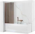 Rea Elegant, kádparaván fix szárnnyal 80x140 cm, matt réz, REA-W5695 (REA-W5695)
