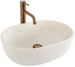 Rea Amelia, pultra szerelhető mosdó 480x345x135 mm, kőutánzat-homok, REA-U8480 (REA-U8480)