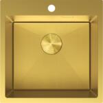 Mexen Solix, 1 rekeszes rozsdamentes mosogató 500 x 500 mm, szálcsiszolt arany, méhsejtminta, 6407501000-55HC (6407501000-55HC)