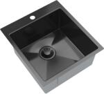 Gamma Gamma, 1 rekeszes rozsdamentes mosogató 450x500x210 mm, grafit, GMA-S4550-BK (GMA-S4550-BK)