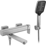 Rea Arlo, kádcsaptelep kézi zuhanyszettel, szálcsiszolt acél, REA-B4582 (REA-B4582)