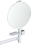 Ideal Standard ALU+ - Tükör törölközőtartóval, polccal és fogkefe- és fogkrémtartó csészével, ezüst színű BD587SI (BD587SI)
