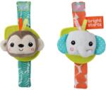Bright Starts Wrist Pals Toy дрънкалка за ръка с гризалка Monkey & Elephant 0 m+ 2 бр