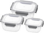 Prime ételtároló doboz szett 3 részes 500+900+1500ml - Szürke