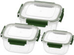 Prime ételtároló doboz szett 3 részes 500+900+1500ml - Zöld