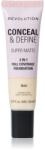 Revolution Conceal & Define machiaj cu efect matifiant culoare F0.2N 23 ml