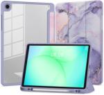 Tokgalaxis Tablettok Samsung Galaxy Tab A11 készülékkel kompatibilis készülékkel kompatibilis 8.7 X133 / X135 - TECH-PROTECT HYBRID LILA MARBLE tok, ceruza tartóval (TG-FD5906302334995-2)