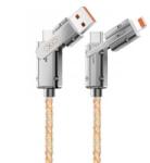 XO NB276 4az1-ben USB-C/Lightning - USB-C/USB-A töltőkábel színes háttérvilágítással 1m (XO-NB276)