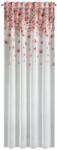 Eurofirany Eurofirany, Dekoratív függöny szalaggal, Oliwia 140x270 fehér többszínű virágok (426318)