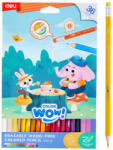 Deli Creioane colorate din plastic cu radiera DELI ColorWow, 36 culori (DLEC102-36)