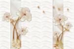  Blueback MAT tapéta, fehér márvány virágok, absztrakt, 250 x 200 cm