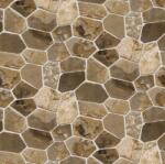  MÉDIA öntapadó és mosható fali fotótapéta, Rombusz kőfal, barna és szürke, 135 x 225 cm