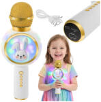 Izoxis 27047 vezeték nélküli karaoke mikrofon, fehér