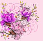  Absztrakt virágos tapéta5, 400 x 250 cm