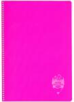 DACO Caiet A4 cu spira si coperta plastic Daco CT496AR, 96 file, 70 g/mp, Matematica, Roz (CT496AR/ROZNEON)