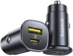 Baseus Incarcator Auto GoTrip, 30W, 3A, 1 x USB-A - 1 x USB-C, Negru - vexio