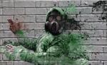  Graffiti maszkos tapétával, 300 x 250 cm