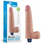 Lovetoy Vibrator Realist REAL SOFTEE, 10 Moduri Vibratii, TPE, Natural, 25.3 cm Vibrator
