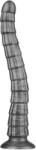 Lovetoy Vibrator King Sized Vibrax Slider 10 Moduri Vibratii, PVC, USB, Argintiu, 37 cm