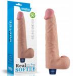 Lovetoy Vibrator Realist REAL SOFTEE, 10 Moduri Vibratii, TPE, Natural, 27.2 cm Vibrator