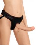 Lovetoy Strap On Easy Dildo cu Testicule Detasabil PVC Natural 22 cm