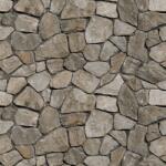  Öntapadó és mosható falfestmény Szürke kerek kőfal, 300 x 250 cm