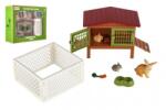 Teddies Cușcă pentru iepuri cu spațiu de joacă din plastic cu accesorii (TD00861786) Figurina
