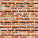  Piros és narancssárga téglafal tapéta 300 x 200 cm