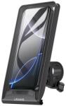 USAMS ZJ083 kerékpáros és motoros telefontartó kormányra rögzíthető, 4.7-7.2" méret, FEKETE (ZJ083)