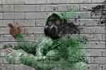  MÉDIA matrica, Graffiti maszkkal, 220 x 135 cm